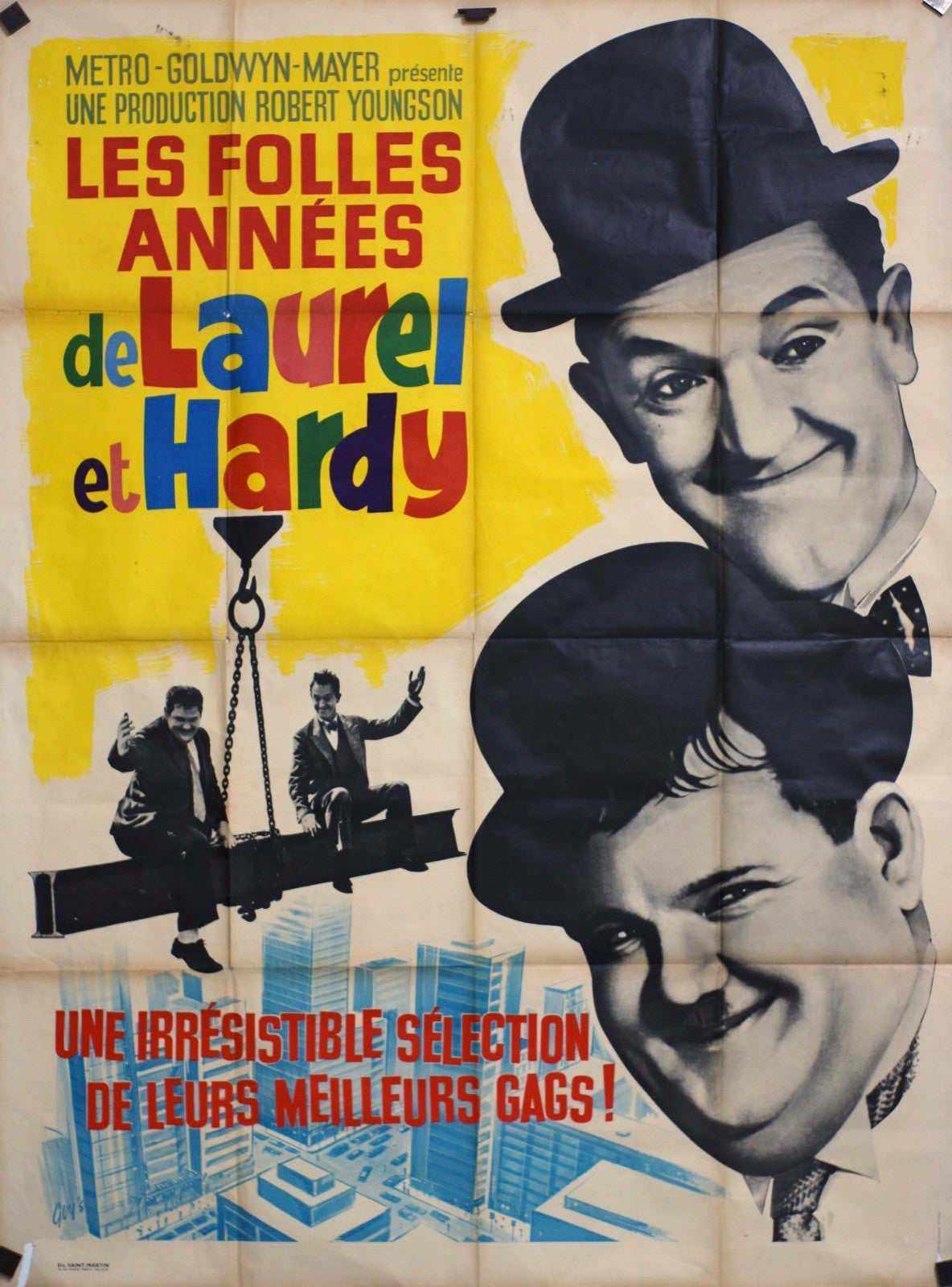 LES FOLLES ANNÉES DE LAUREL ET HARDY  poster ORIGINAL 120x160