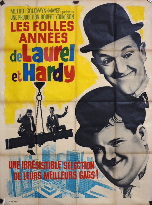 LES FOLLES ANNÉES DE LAUREL ET HARDY  poster ORIGINAL 120x160
