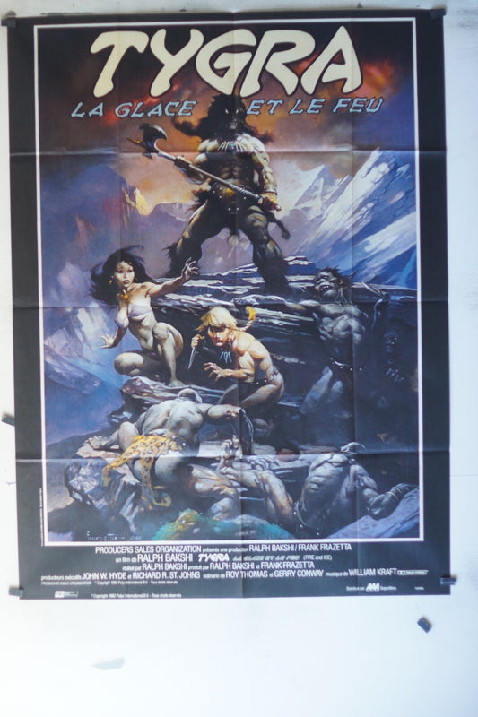 TYGRA - LA GLACE ET LE FEU MOVIE POSTER ORIGINAL 120x160 Roy Thomas