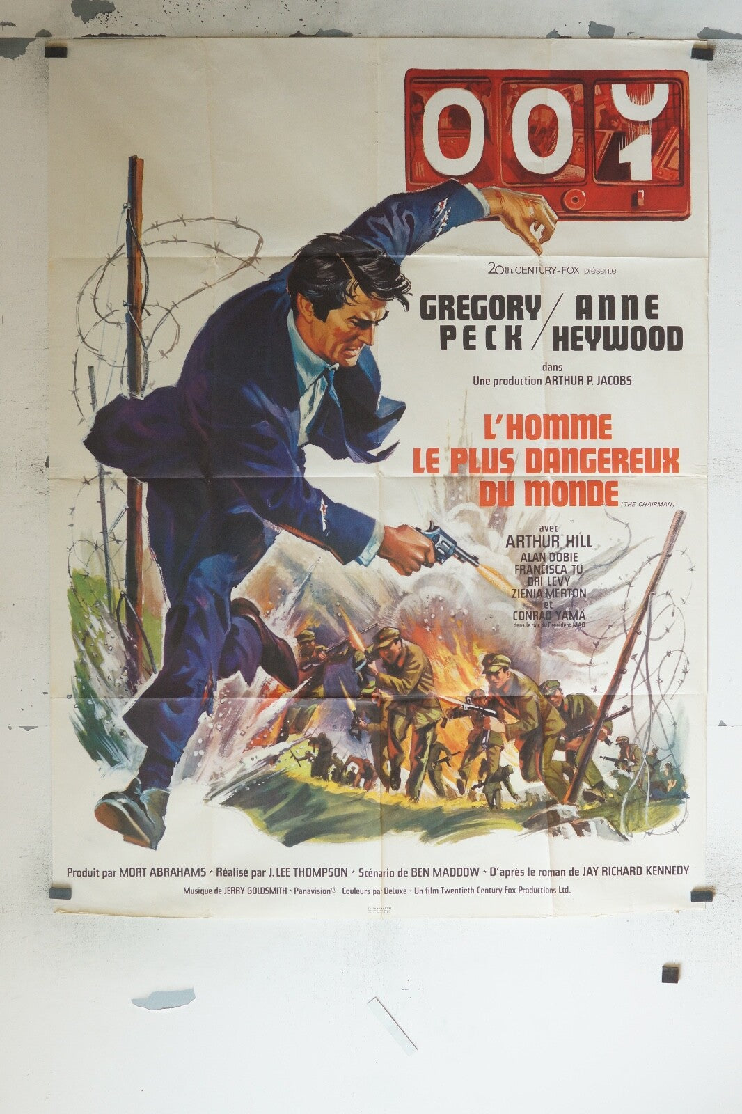 L’HOMME LE PLUS DANGEUREUX DU MONDE MOVIE POSTER ORIGINAL 120x160 GREGORY PECK