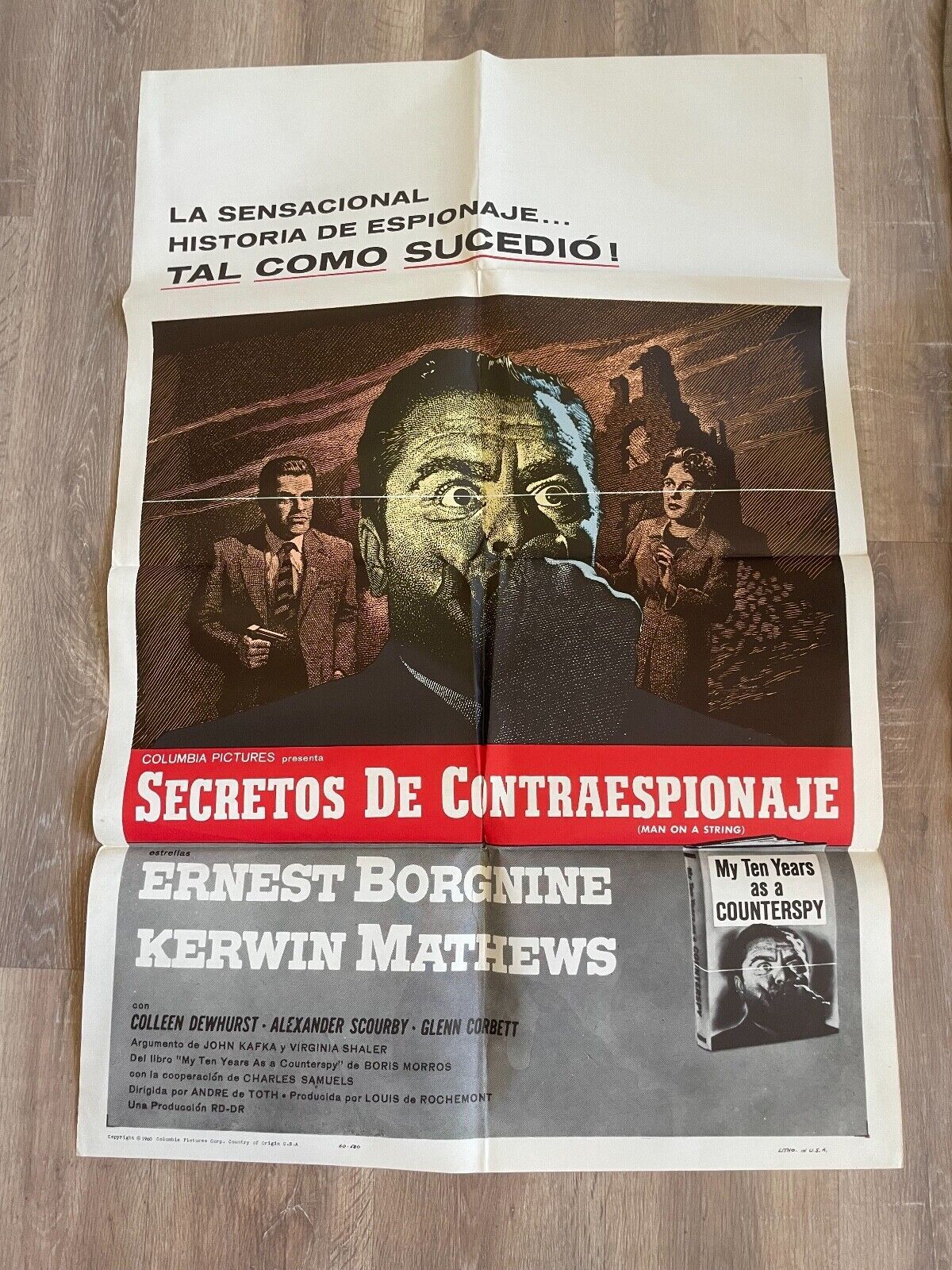 SECRETOS DE CONTRAESPIONAJE ORIGINAL MOVIE POSTER (70X100) ERNEST BORGNINE