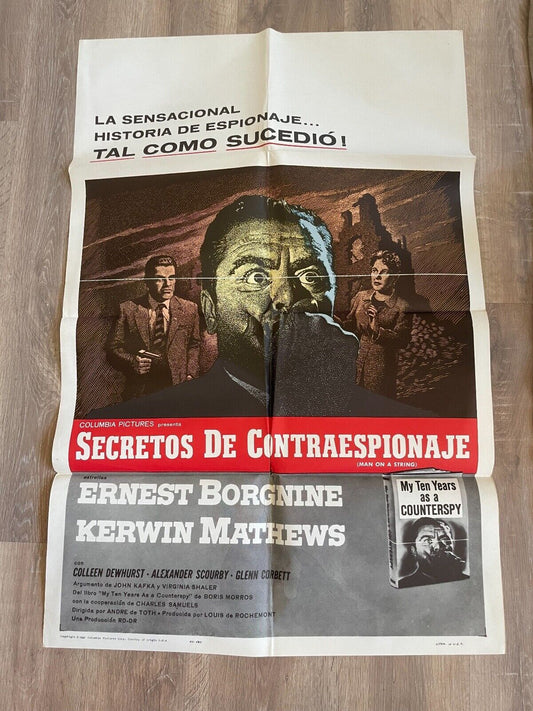 SECRETOS DE CONTRAESPIONAJE ORIGINAL MOVIE POSTER (70X100) ERNEST BORGNINE