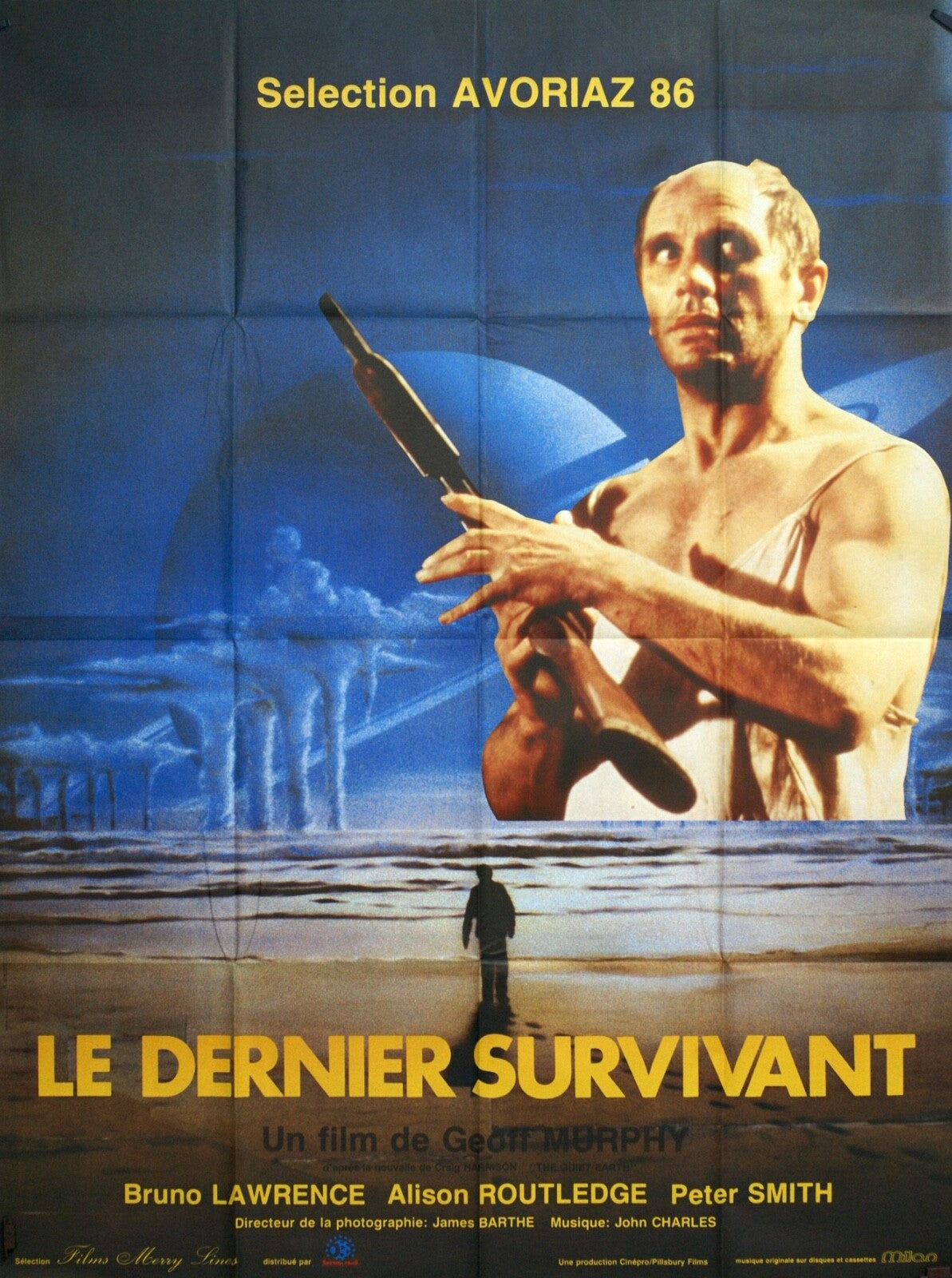 LE DERNIER SURVIVANT POSTER ORIGINAL 120x160 BRUNO LAWRENCE