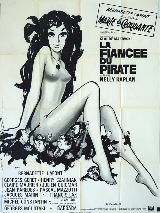 LA FIANCÉE DU PIRATE (NOIR ET BLANC) MOVIE POSTER ORIGINAL 120x160 BERNADETTE
