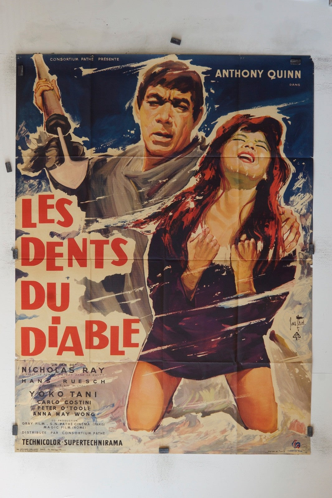 LES DENTS ANGLAISES FRANCOIS TRUFFAUT MOVIE POSTER ORIGINAL (120x160)