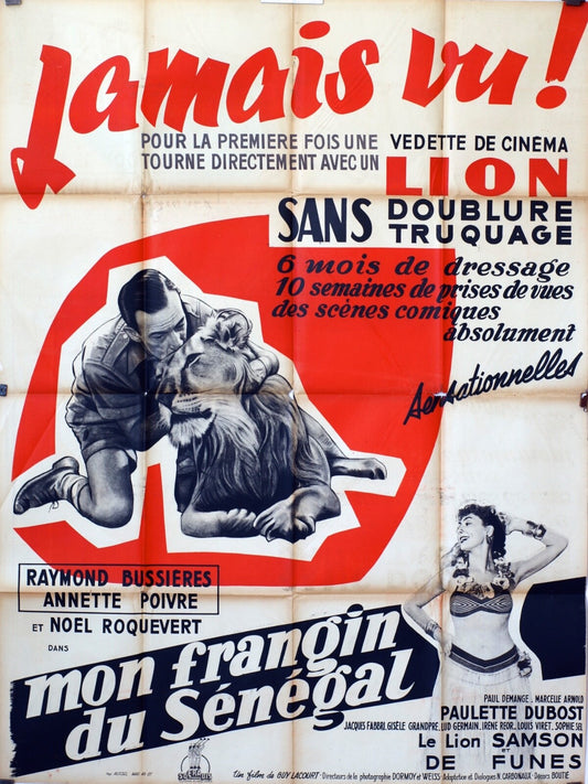 MON FRANGIN DU SÉNÉGAL MOVIE POSTER ORIGINAL 120x160 RAYMOND BUSSIÈRES