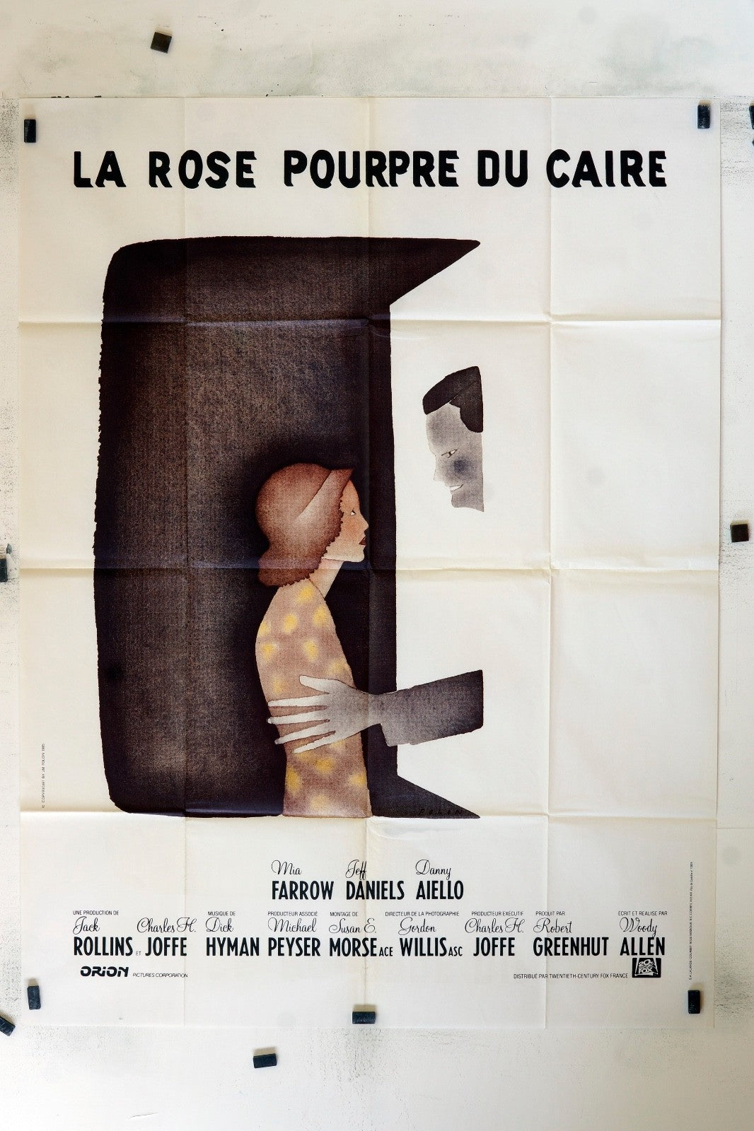 LA ROSE POURPRE DU CAIRE MIA FARROW MOVIE POSTER ORIGINAL 120x160