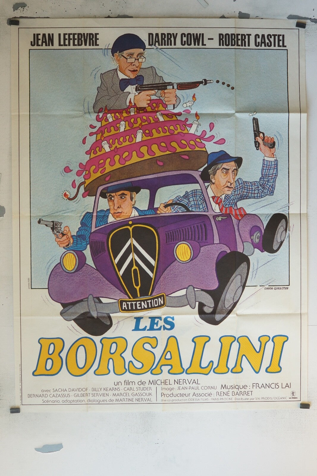 LES BORSALINI POSTER ORIGINAL 120x160 SACHA DAVIDOF
