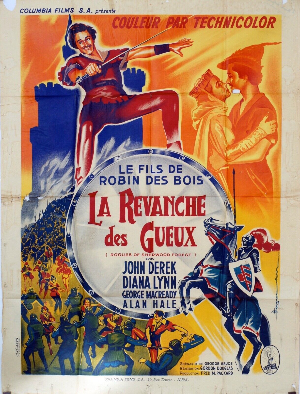 LA REVANCHE DES GUEUX ORIGINAL MOVIE POSTER 120X160 JEAN DEREK