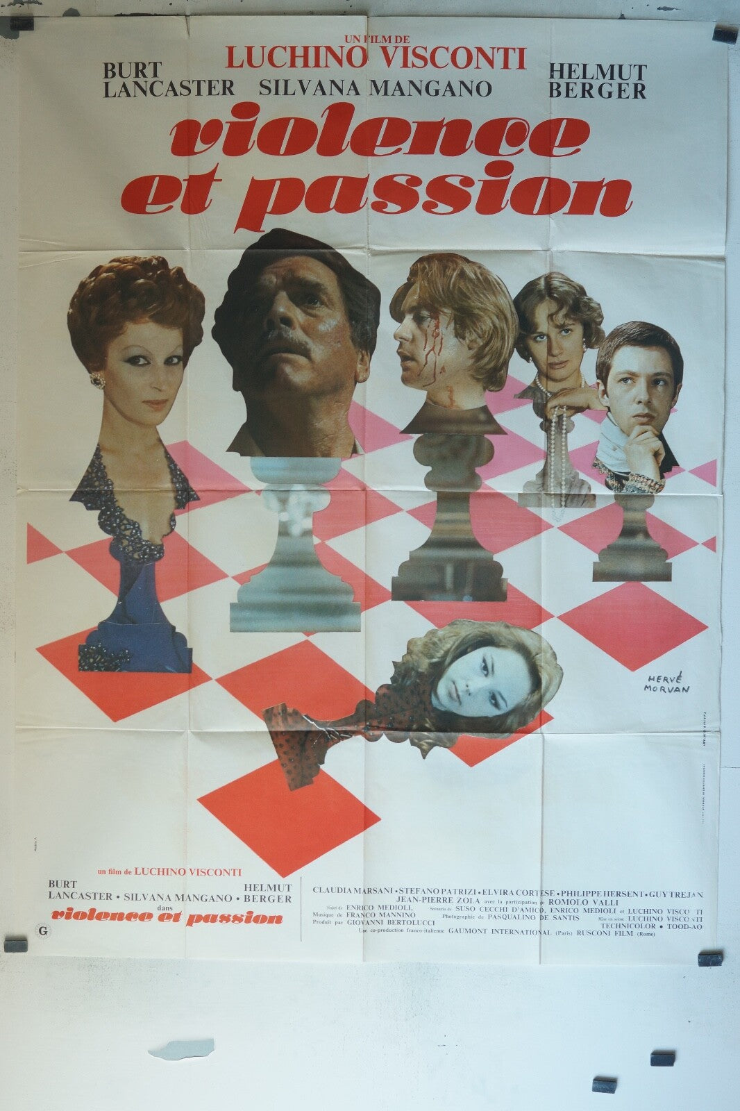 VIOLENCE ET PASSION POSTER ORIGINAL 120x160 BURT LANCASTER – SILVANA MANGANO