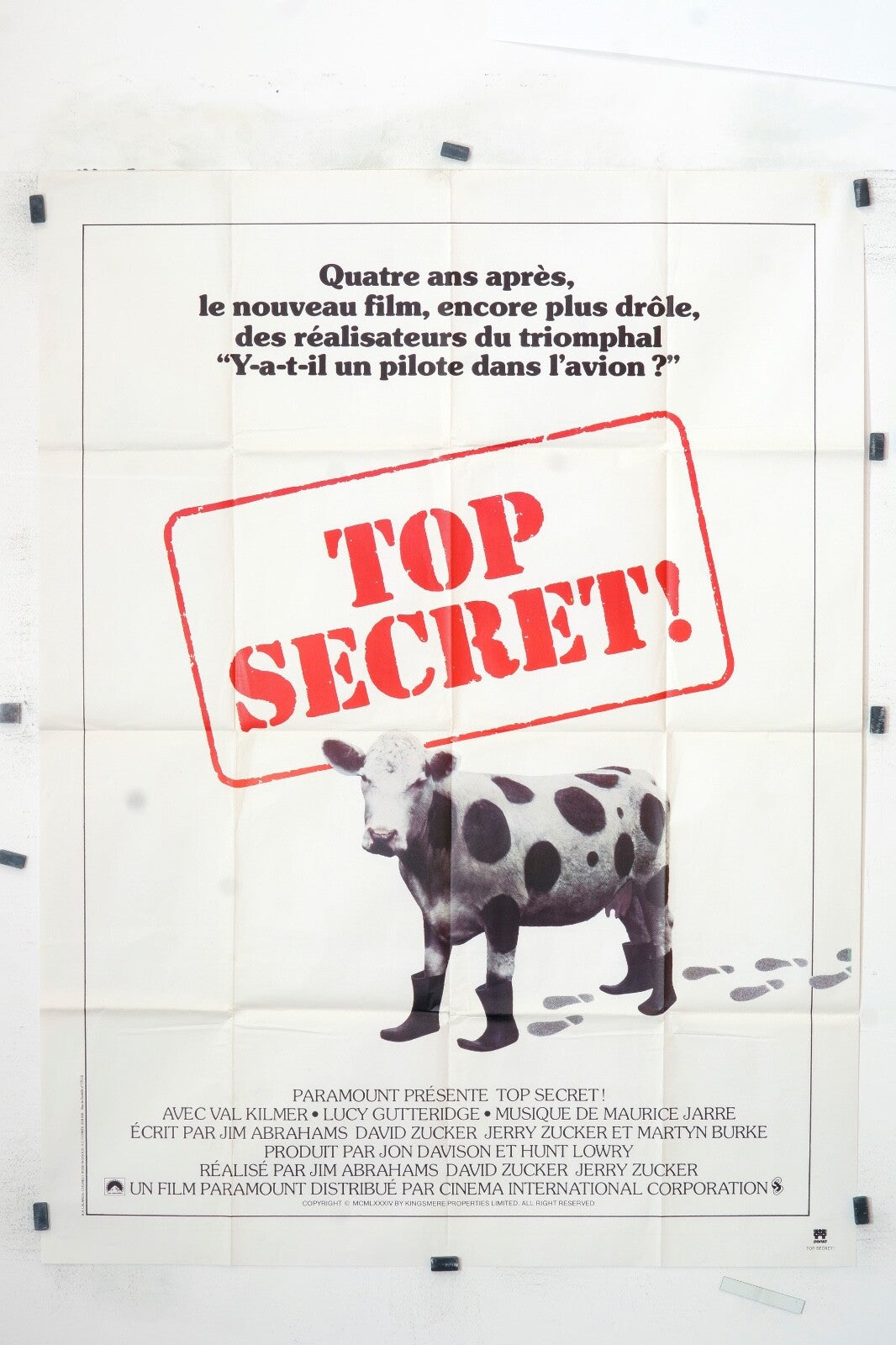 TOP SECRET VAL KILMER ORIGINAL MOVIE POSTER 120x160