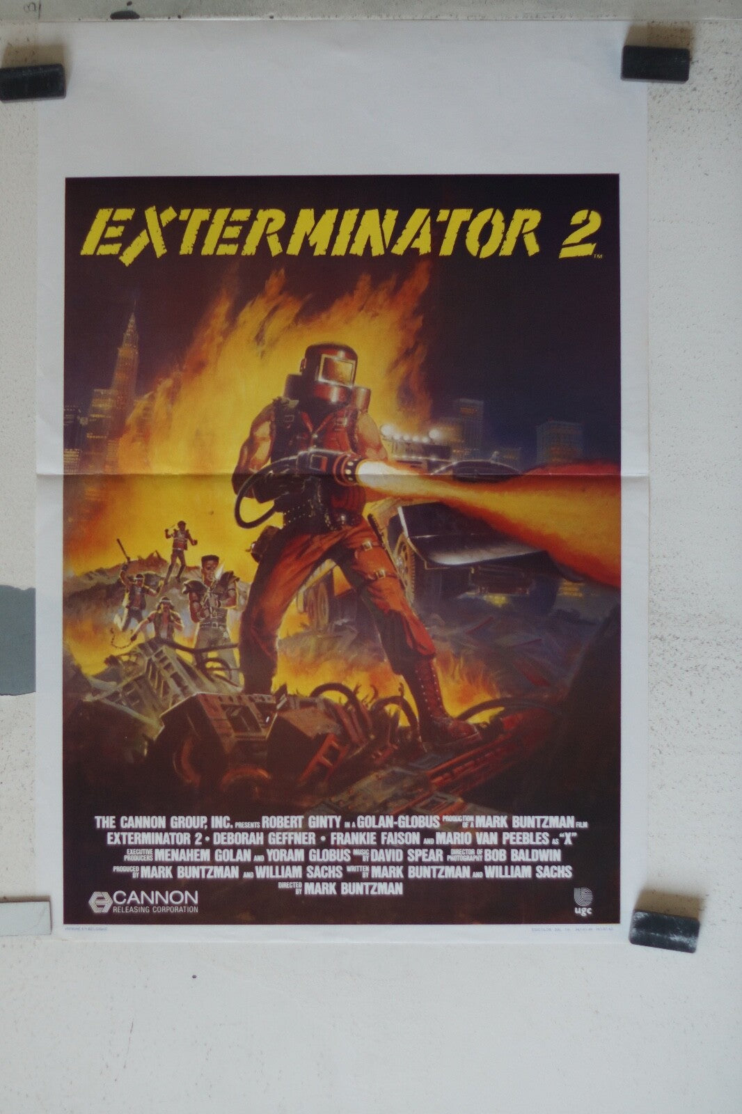 EXTERMINATOR 2 BELGEMOVIE POSTER ORIGINAL 55x36 Robert Ginty