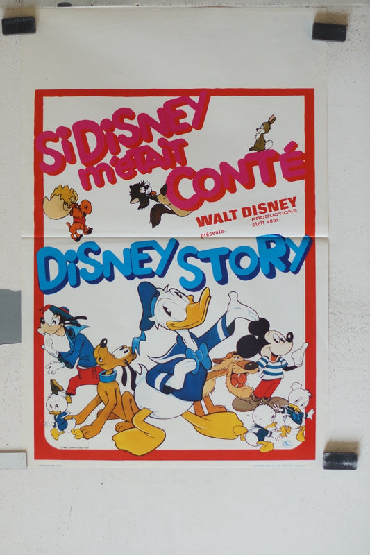 DISNEY STORY ORIGINAL MOVIE POSTER 36x55 Walt Disney 