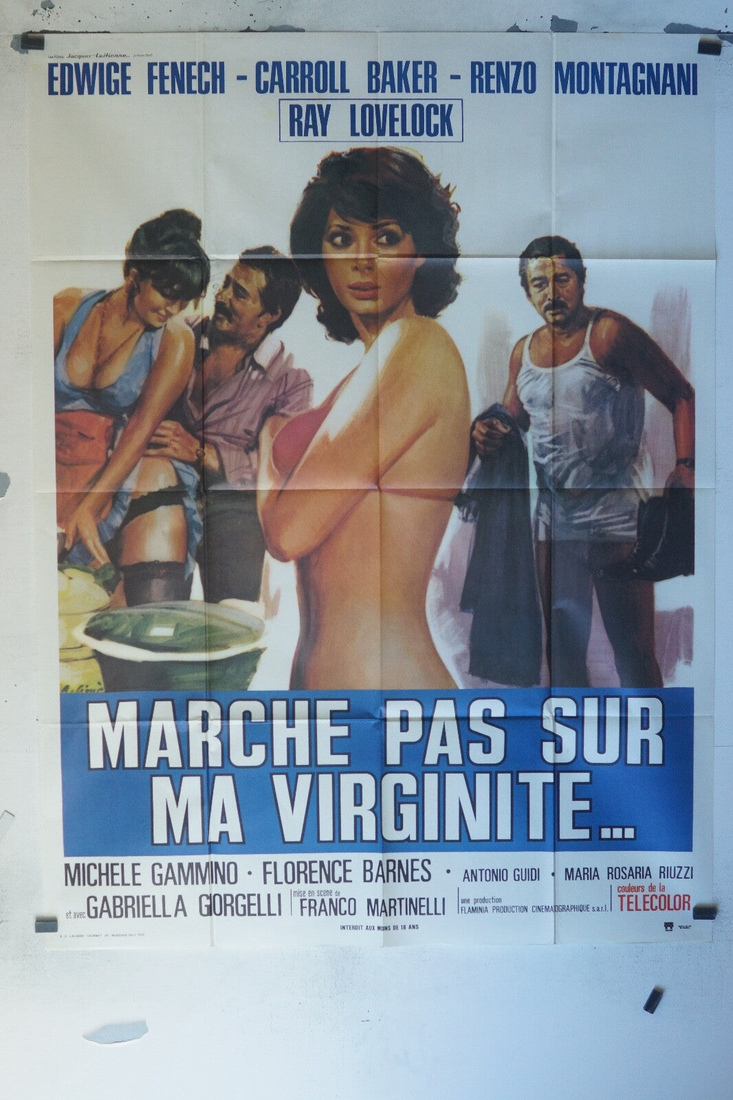 MARCHE PAS SUR MA VIRGINITÉ… MOVIE POSTER ORIGINAL 120x160 EDWIGE FENECH