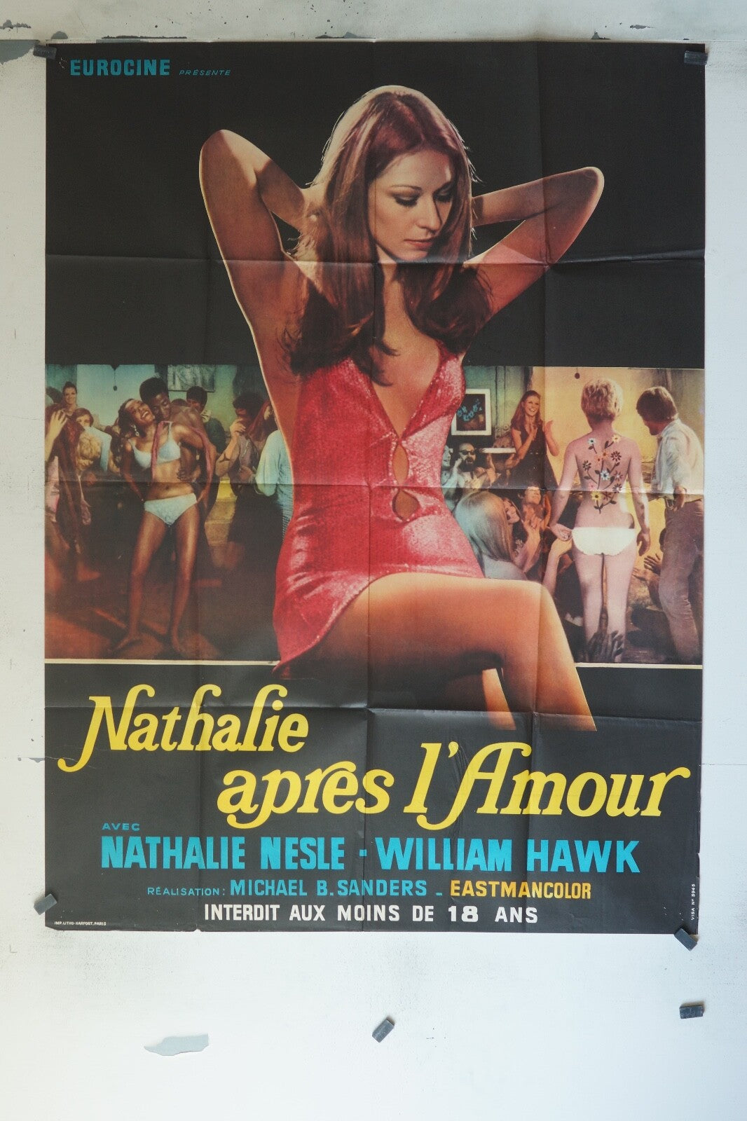 NATHALIE APRÈS L’AMOUR, MOVIE POSTER EROTIC, (120X160) NATHALIE NESLE – WILLIAM