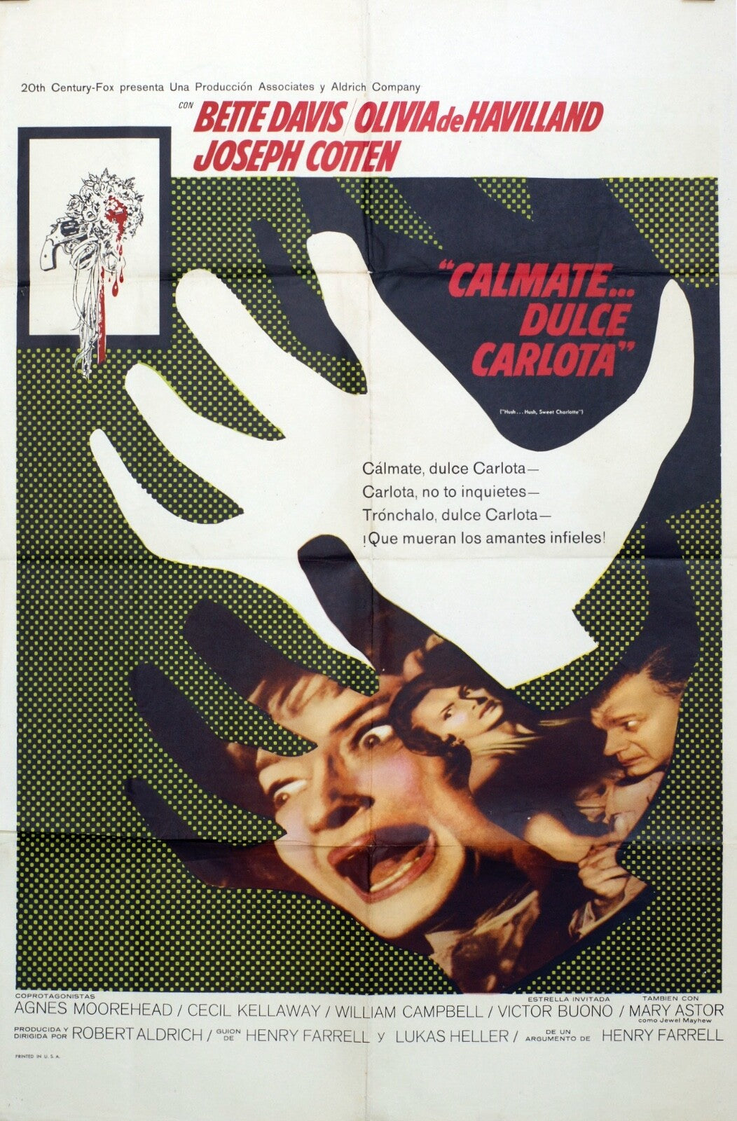 CALMATE…DULCE CARLOTA (1964) ORIGINAL MOVIE POSTER OLIVIA DE HAVILLAND