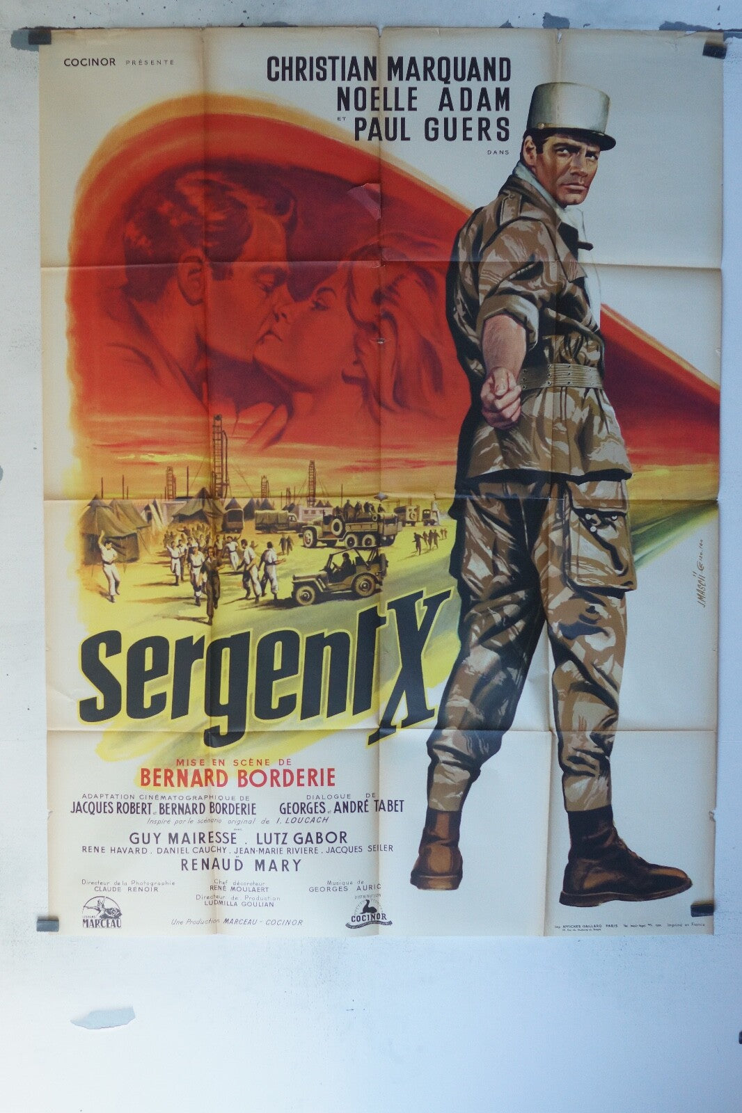 SERGENT X MOVIE POSTER ORIGINAL 120x160 CHRISTIAN MARQUAND