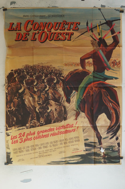 LA CONQUÊTE DE L’OUEST MOVIE POSTER ORIGINAL 120x160 CARROLL BAKER
