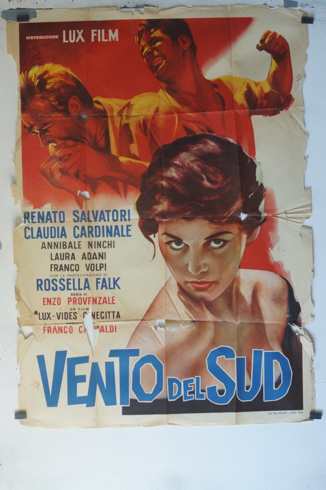 VENTO DEL SUD MOVIE POSTER ORIGINAL 120x160 CLAUDIA CARDINALE