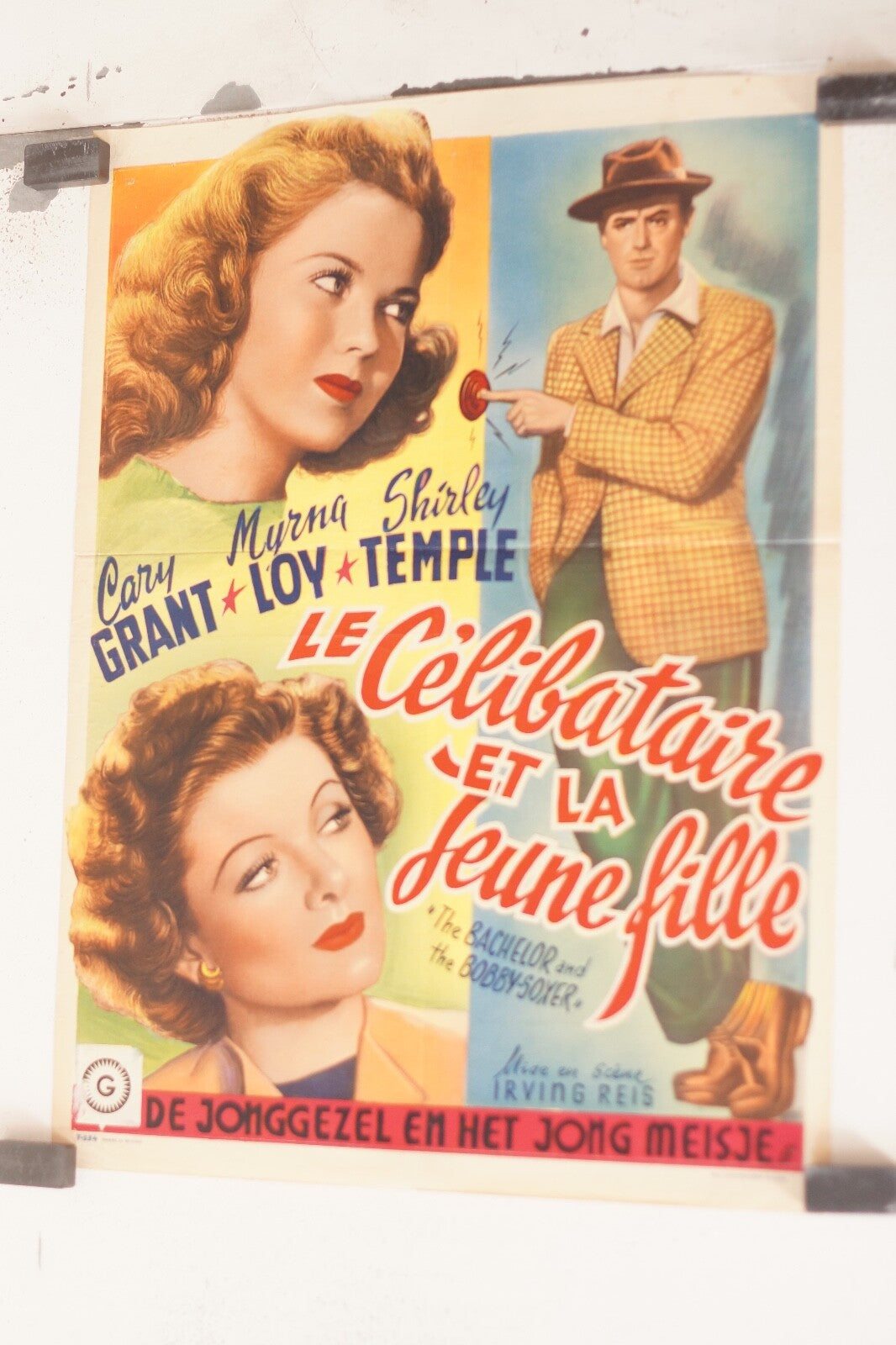  CELIBATAIRE ET LA JEUNE FILLE (LE)  (belge) ORIGINAL 30x55