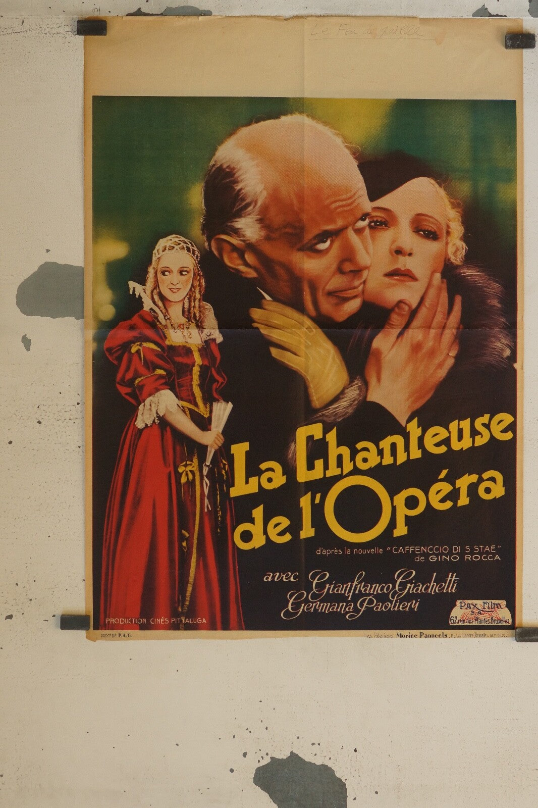 2 FILMS : LA CHANTEUSE DE L’OPÉRA) –LE FEU DE PAILLE (2 FILMS) BELGIUM (59X84)