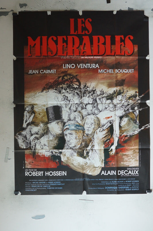 LES MISÉRABLES POSTER ORIGINAL 120x160 JEAN CARMET