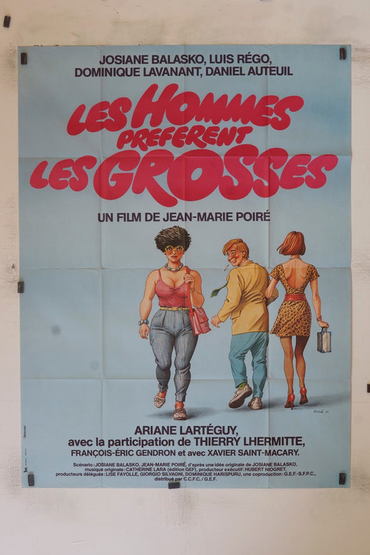 LES HOMMES PRÉFÈRENT LES GROSSES JOSIANE BALASKO MOVIE POSTER ORIGINAL 120x160