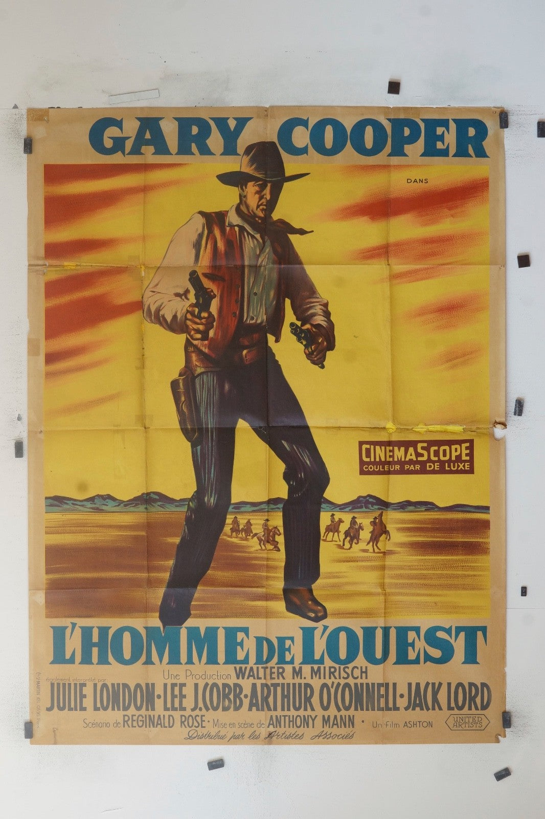 L’HOMME DE L’OUEST  GARY COOPER  MOVIE POSTER ORIGINAL (120X160)