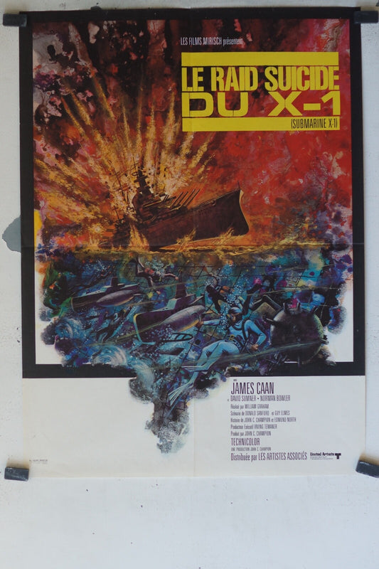 RAID SUICIDE DU X-1 (LE) MOVIE POSTER ORIGINAL (60X80) James Caan , David Sumner
