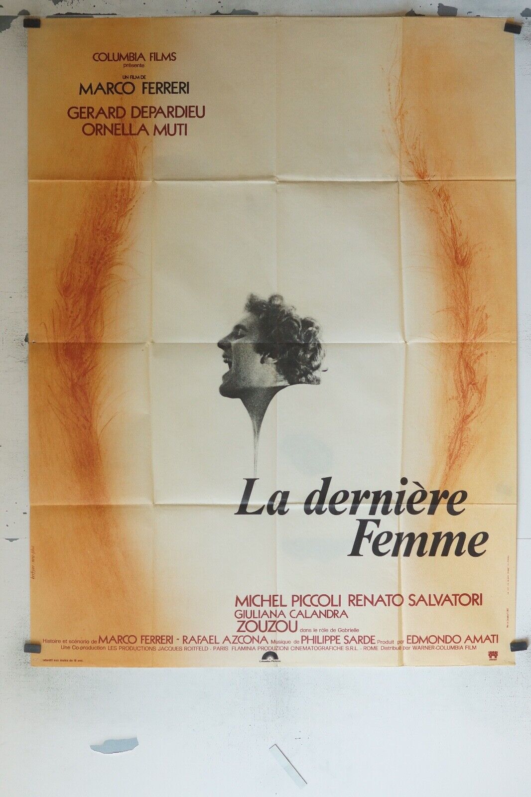LA DERNIÈRE FEMME MOVIE POSTER ORIGINAL 120x160 GERARD DEPARDIEU