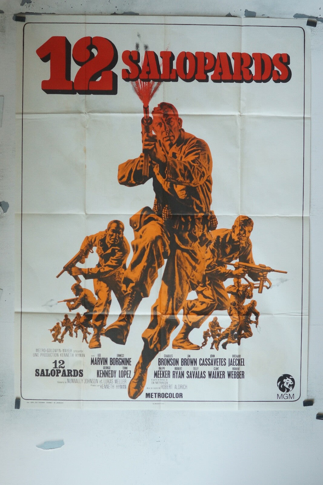 12 SALOPARDS MOVIE POSTER ORIGINAL 120x160 LEE MARVIN