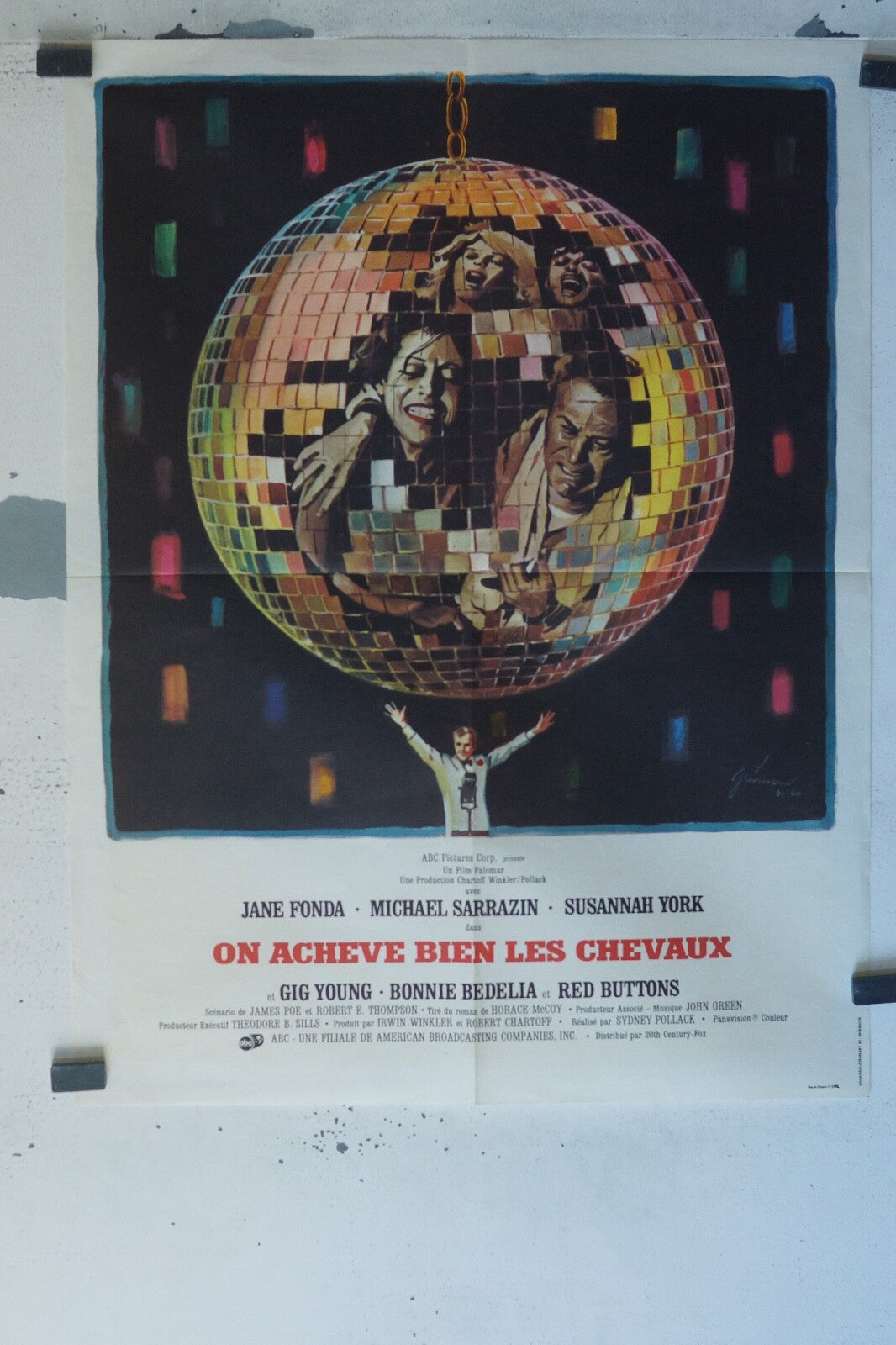 ON ACHÈVE LES CHEVAUX ORIGINAL POSTER (60X80) JANE FONDA