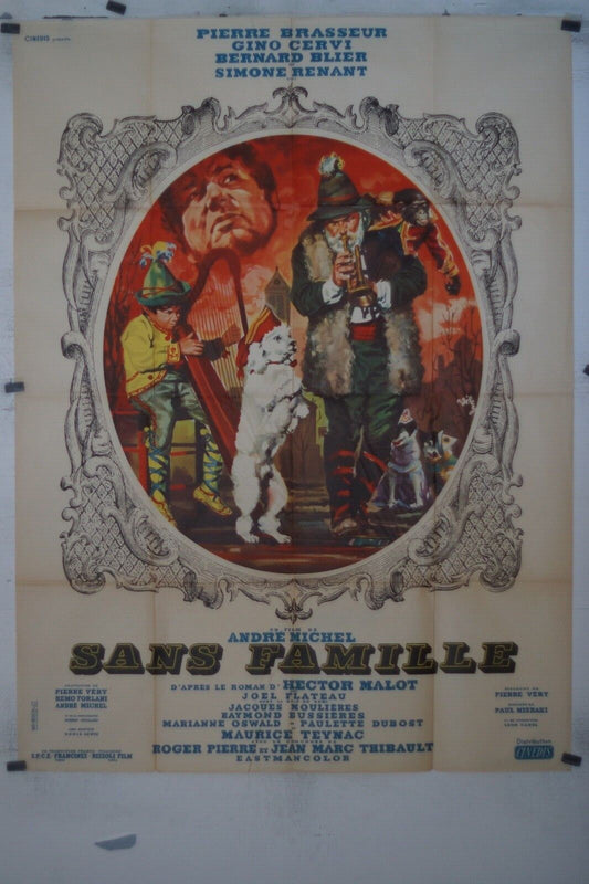 SANS FAMILLE MOVIE POSTER ORIGINAL (120x160), Andre Michel, Jacques Mouliéres