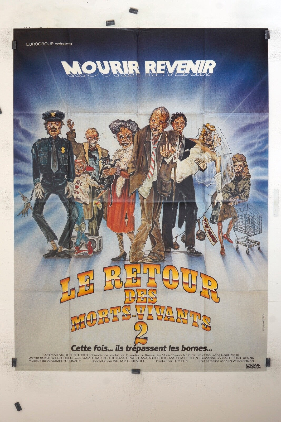 LE RETOUR DES MORTS-VIVANTS 2 MOVIE POSTER ORIGINAL 120x160