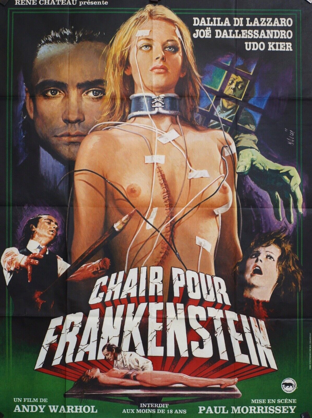 CHAIR POUR FRANKENSTEIN MOVIE POSTER ORIGINAL 120x160 BOB DYLAN