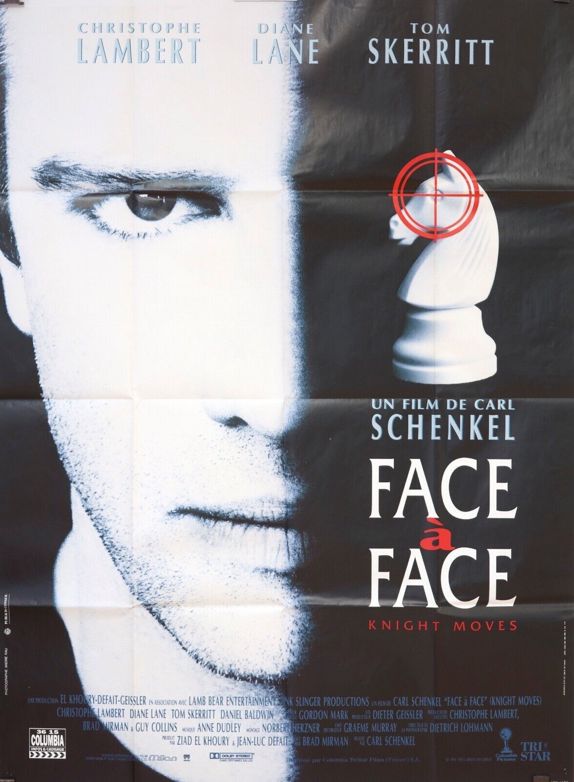 FACE A FACE ORIGINAL MOVIE POSTER 120x160 CHRISTOPHE LAMBERT