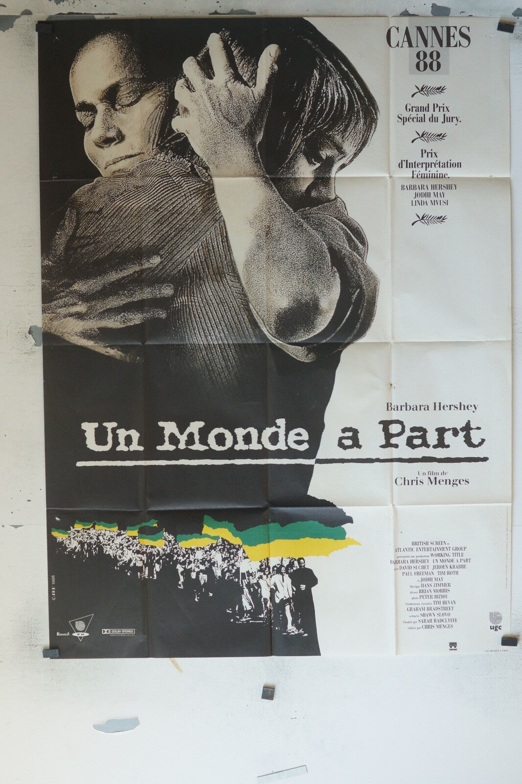 UN MONDE À PART MOVIE POSTER ORIGINAL 120x160 BARBARA HERSHEY