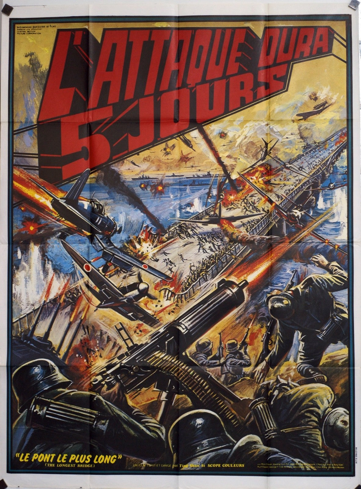 L’ATTAQUE DURA 5 JOURS MOVIE POSTER ORIGINAL 120x160