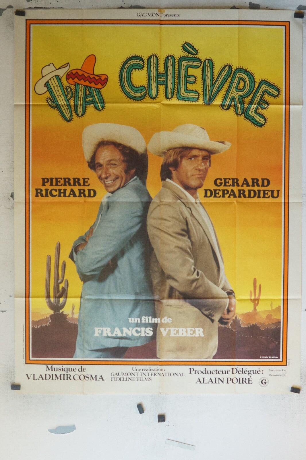 LA CHÈVRE MOVIE POSTER ORIGINAL 120x160 PIERRE RICHARD