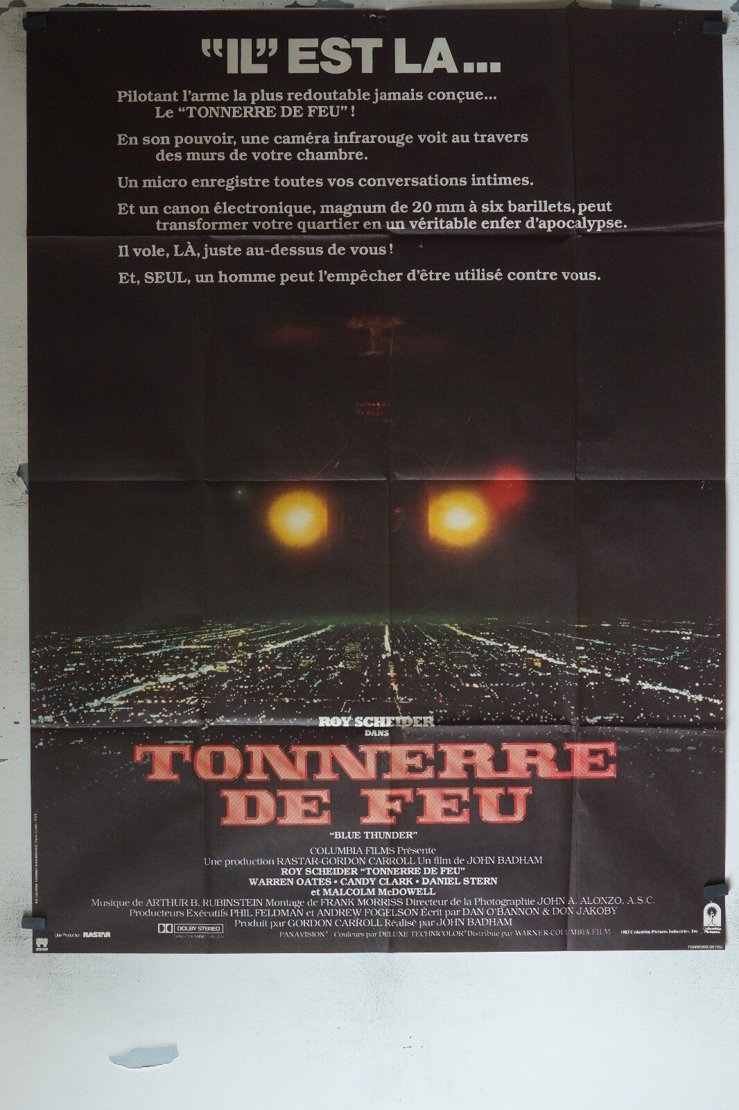 TONNERRE DE FEU POSTER ORIGINAL 120x160 TARIK AKAN