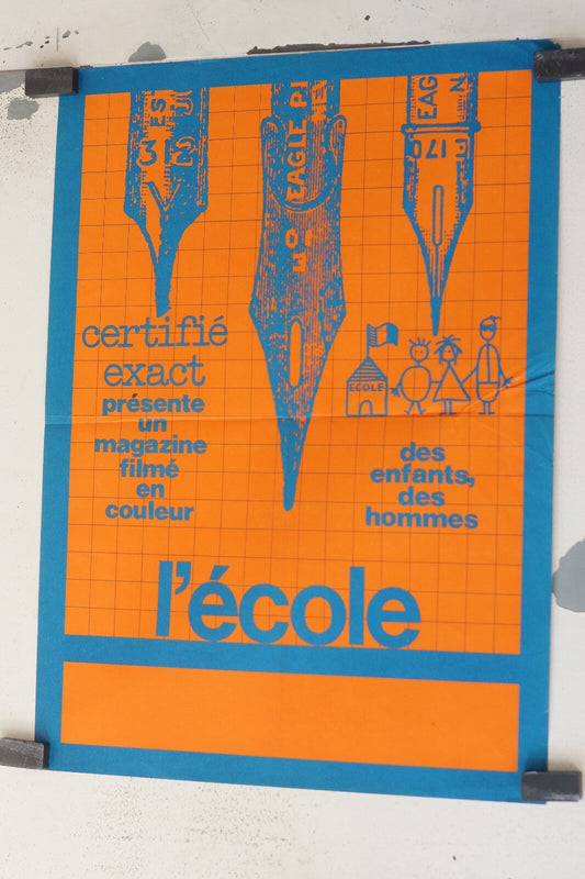 CERTIFIÉ EXACT « L’ÉCOLE » , (40X60) ORIGINAL POSTER