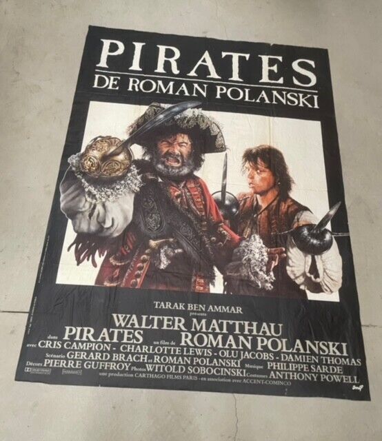 PIRATES, ROMAN POLANSKI, MOVIE POSTER ORIGINAL 120x160