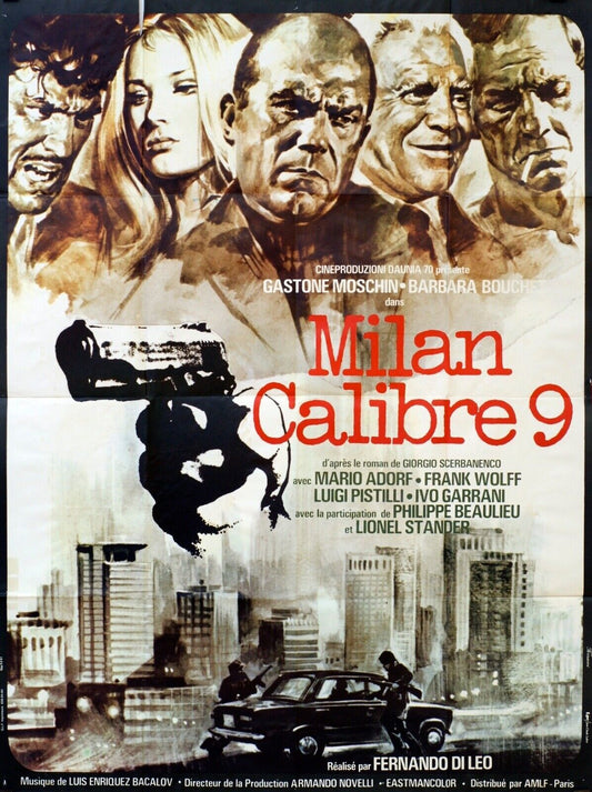 MILAN CALIBRE 9 MOVIE POSTER ORIGINAL 120x160 MARIO ADORF