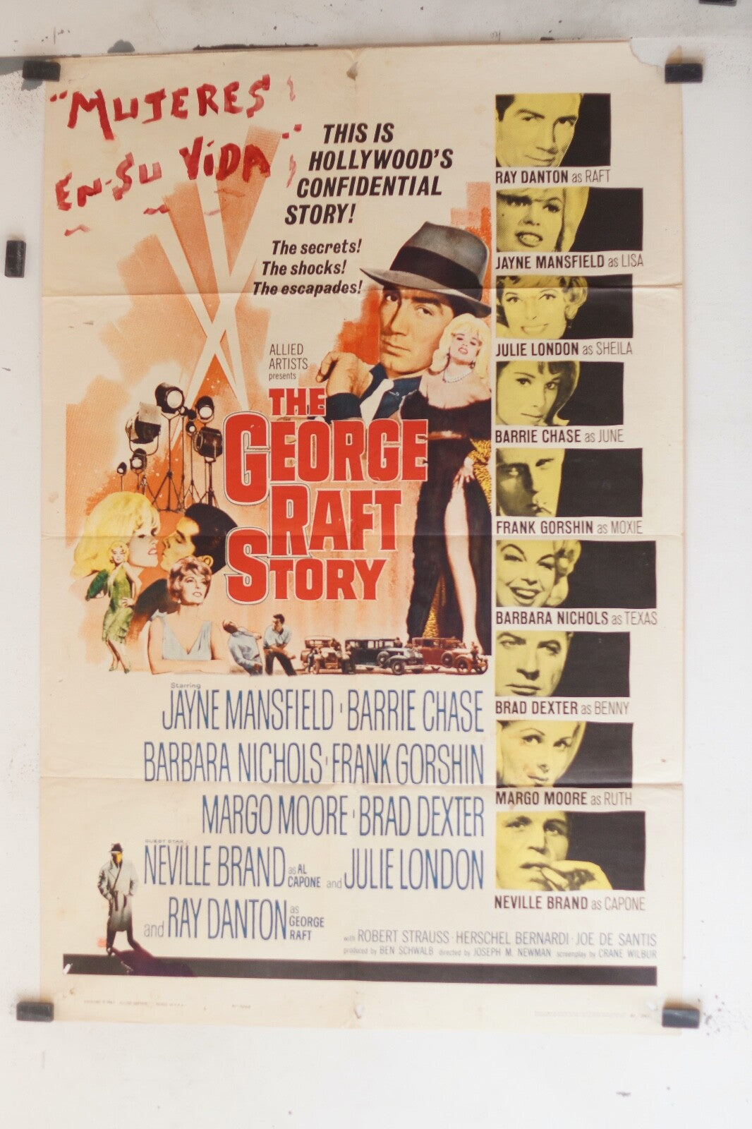 THE GEORGE RAFT STORY (70X100)ORIGINAL MOVIE POSTER JAYNE MANSFIELD – BARRIE