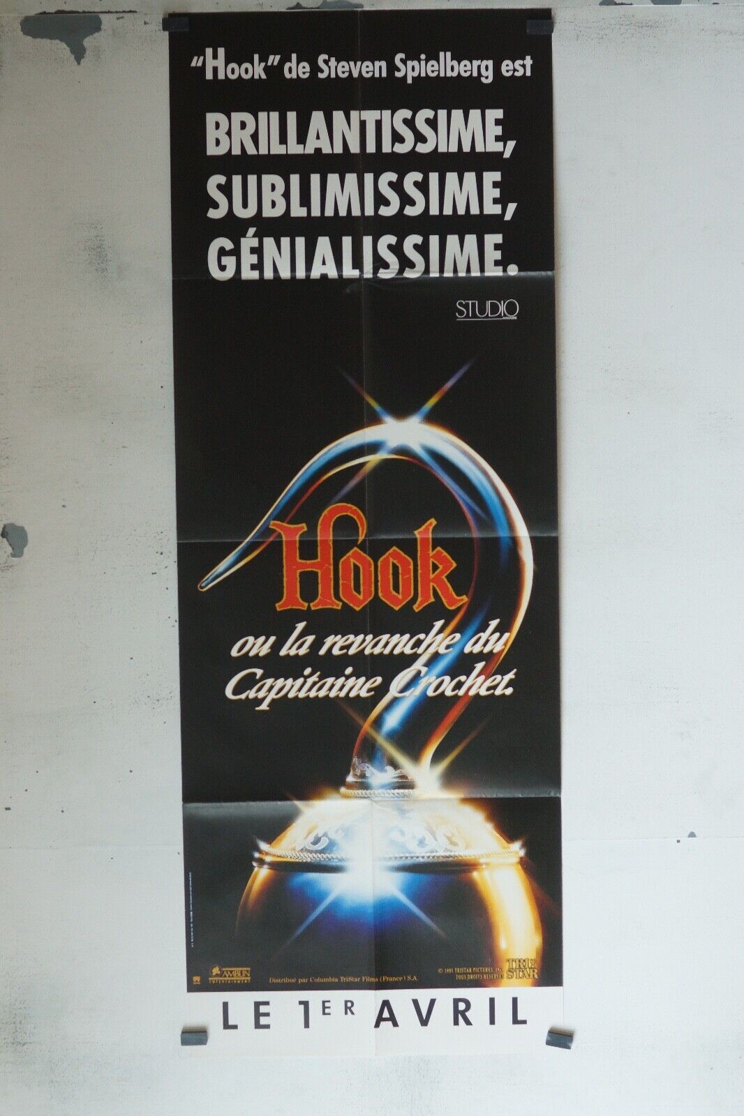 HOOK OU LA REVANCHE DU CAPITAINE CROCHET 60x160 ORIGINAL POSTER