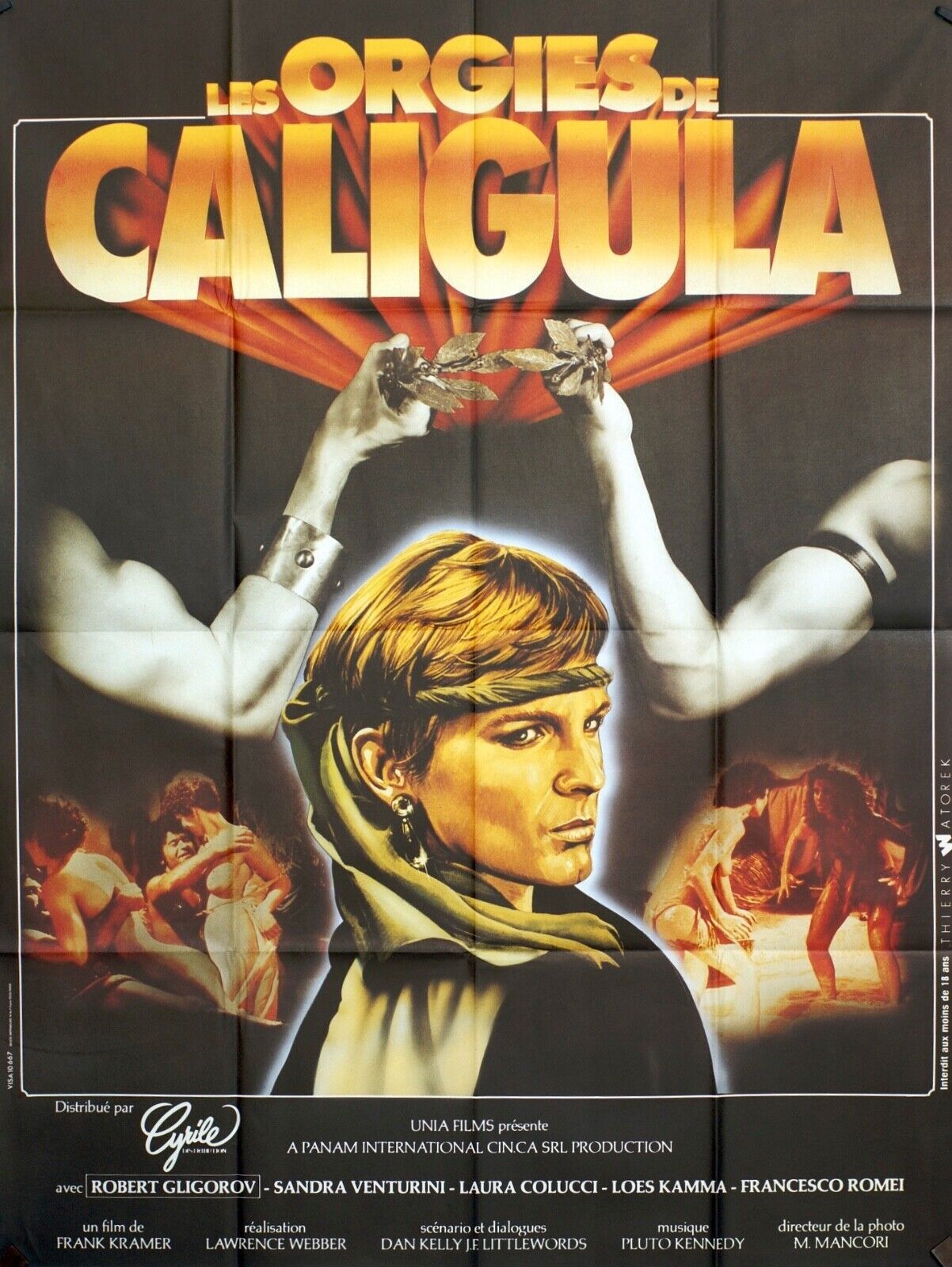 LES ORGIES DE CALIGULA MOVIE POSTER ORIGINAL 120x160 ROBERT GLIGOROV