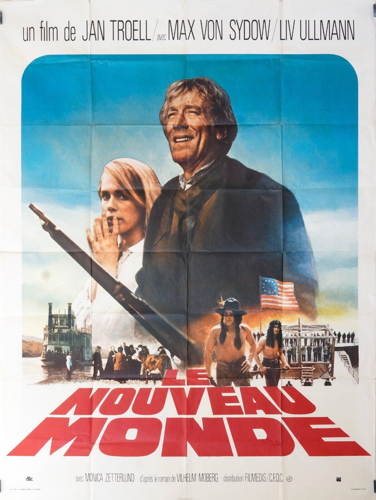 LE NOUVEAU MONDE DE JAN TROELL movie poster ORIGINAL 120x160