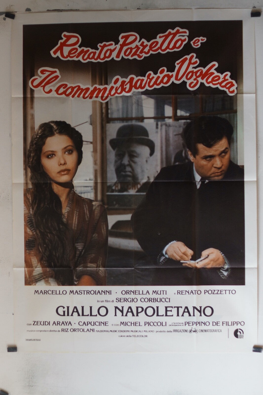 GIALLO NAPOLETANO (1979) POSTER ORIGINAL120x160 MARCELLO MASTROIANNI, ORNELLA