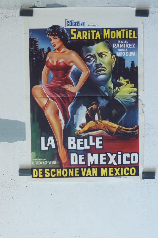 LA BELLE DE MEXICO POSTER ORIGINAL 33X56 SARITA MONTIEL