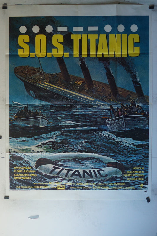 S.O.S TITANIC MOVIE POSTER ORIGINAL 120x160 David Janssen , Cloris Leachman 